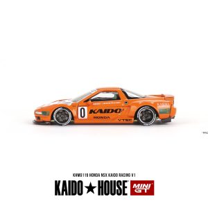 Honda NSX 119 Orange Kaido House Miniatur mit offenem Motorraum