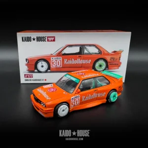 BMW M3 E30 V1 Orange Kaido House Modell Gesamtansicht