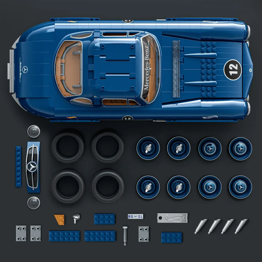Mattel Brick Shop Mercedes-Benz 300 SL con piezas y opciones de personalización